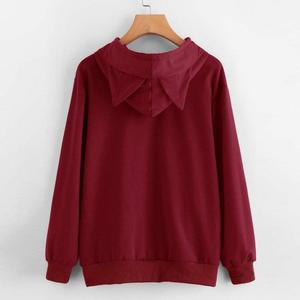 เสื้อฮู้ดผู้หญิงสำหรับฤดูหนาว  รับสกรีนโลโก้และสีตามสั่ง  ผ้าถักขนแกะ 100% คอตตอน  ป้องกันรอยยับ ระบายอากาศได้ดี  มีไซส์พลัส - Product Image 6