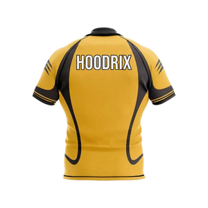 เสื้อรักบี้ระดับโปรสำหรับวันแข่งขัน ตกแต่งด้วยผ้าทวิลล์ปักลายโลโก้ ทนทาน เหมาะสำหรับทีมสโมสร ผลิตโดย Hoodrix Apparel - Product Image 3