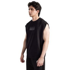 เสื้อกล้ามออกกำลังกายผู้ชายคุณภาพสูงแบบยืดหยุ่น กระชับรูปร่าง คอโอ น้ำหนัก 220 กรัม ไร้ตะเข็บ ช่วยกระชับสัดส่วน - Product Image 4