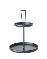 Trendy uniek design metalen taartplateau met 2 lagen voor bruiloften, feesten en evenementen, geschikt voor snacks en koekjes.