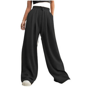 Women Oversized Sweatpants Streetwear Style Baggy <b>Trousers</b> with <b>Drawstring</b> Loose Fit Casual Joggers Comfortable Soft OEM - Product Image 1