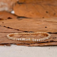 Pulsera de Diamantes Cultivados en Laboratorio, Corte Brillante Redondo, con Certificado IGI, Joyería de Lujo para Mujer