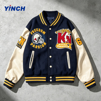 LAYENNE – Blousons de baseball vintage brodés sur mesure, style streetwear hip-hop, vestes universitaires pour hommes – Vente en gros usine