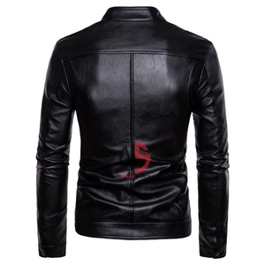 New Arrival Design Color Block Men's Genuine Leather <b>Jacket</b> Custom Eco Friendly Premium Quality <b>Waterproof</b> Breathable Windproof - Product Image 2