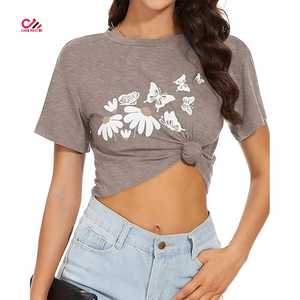High Demand Product Best Price Women <b>Crop</b> <b>Top</b> T Shirts New High Selling Silk Screen Printed Women <b>Crop</b> <b>Top</b> T Shirts - Product Image 1