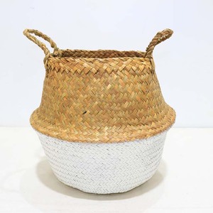 Panier à linge multifonction écologique avec couvercle et roulettes, paniers en bambou, grand panier à linge Panier à main en jacinthe d'eau fraîche - Product Image 1