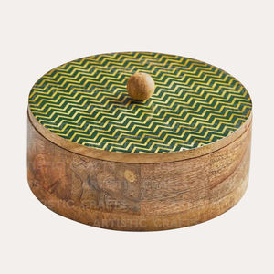 Boîte à rôtis en bois faite à la main de qualité supérieure Boîte de rangement de tortilla de haute qualité pour servir des aliments Casserole Chapati en bois-21 - Product Image 1