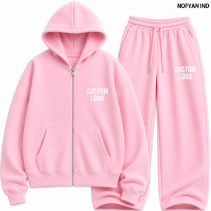 Fabricante de Conjuntos Deportivos Personalizados de Felpa Francesa, Sudadera con Capucha y Pantalones Jogger, Ropa de Marca Privada OEM, Fábrica Mayorista a Nivel Mundial - Product Image 1