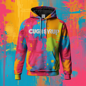 เสื้อฮู้ดกราฟิกแบบยูนิเซ็กซ์ ผ้าฝ้ายฟลีซ สวมหัว สไตล์โอเวอร์ไซส์ สตรีทแวร์ลำลอง แจ็คเก็ตมีฮู้ด พิมพ์ลายตลก รับสกรีนโลโก้ - Product Image 1