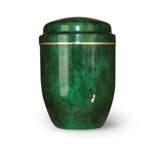 Urne funéraire en aluminium marron, rouge feu, vert - Product Image 1