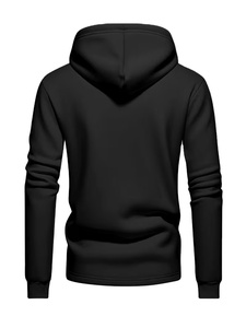Sweat-shirt à col rond pour homme en tissu éponge doublé, manches longues, non extensible, infroissable, lavable en machine, style décontracté - Product Image 2