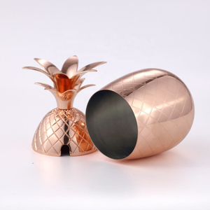 Offre Spéciale – Mug Isotherme en Acier Inoxydable Or Rose 850 ml avec Gravure Ananas – Tasse à Cocktail, Bière, Vin en Cuivre - Product Image 5