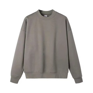 Sweat-shirt col montant style universitaire personnalisé en tissu de laine décontracté avec lettres brodées sur le devant, écologique pour l'hiver - Product Image 3