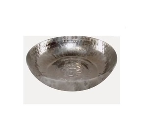 Frutero de Plata Maciza Personalizado con Motivos Arabescos Islámicos de Oriente Medio para Servir Dátiles en Ramadán y Eid Al-Fitr - Product Image 1