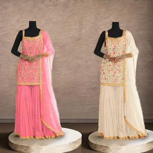 Elegante ropa de invierno Shalwar Kameez con trabajo de secuencia pesada y forro interior Santoon - Product Image 1