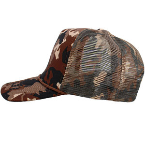 Unisex Camouflage Mesh Trucker Cap 6-Panel Adjustable Snapback <b>Hat</b> Breathable Casual Outdoor Spring <b>Summer</b> Style - Product Image 2