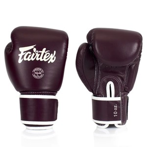 ถุงมือชกมวย Fairtex รุ่น Personalized  บุหนานุ่มสบาย ระบายอากาศได้ดี ซับเหงื่อ  สีแดงเบอร์กันดี หนังแท้ - Product Image 2