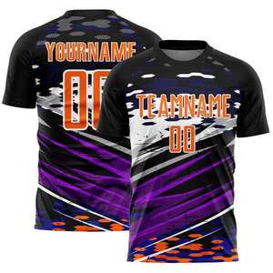 Camiseta de Fútbol Personalizada Azul y Rosa, Uniforme de Equipo, Camiseta Deportiva de Manga Corta con Nombre y Número - Product Image 4