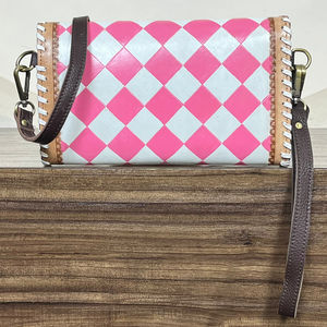 Nuevo Bolso de Mano Tipo Clutch de Cuero con Diseño a Cuadros, Hecho a Mano, para Mujer, Bolso de Lujo Personalizado, Cartera Larga con Correa para la Muñeca - Product Image 5
