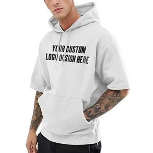 Custom Men Winter Gym <b>Hoodies</b> 100% Cotton Fleece <b>Sleeveless</b> Pullover Quick Dry Customizable Colors & Sizes - Product Image 1