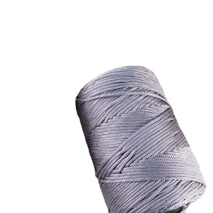 Multi Color 3strand 100% polyester Macrame Yarn 3MM Twist Single Strand Macrame Cord yarn