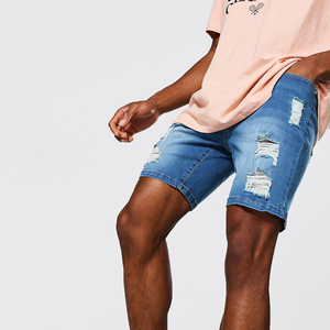 Custom Embroidery Logo <b>Men</b> Denim Shorts Large Pocket Streetwear Denim Shorts Private Label Clothing Vendor <b>Men</b> Denim Shorts - Product Image 5