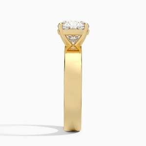 Anillo de compromiso de moissanita de 2 quilates con corte cojín, banda ancha, solitario, para novia - Product Image 2