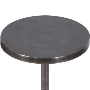 Modern Slim Pedestal Accent Bar <b>Table</b> <b>Matte</b> Finish Round Top Compact Space Efficient Design Strong Base for Modern Interiors - Product Image 2