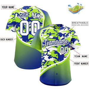 Camiseta de Béisbol Sublimada Personalizada, Unisex, para Adultos, con Estampado de Camuflaje, Absorbente de Humedad, Manga Corta, Poliéster, Nombre del Equipo 00 - Product Image 3