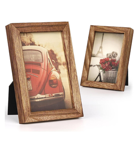 4x6 Solid Wood Eco-Friendly UV Printing Photo <b>Frames</b> <b>with</b> High Definition Glass for Tabletop & Wall <b>Mount</b> Display Pack 2 - Product Image 1