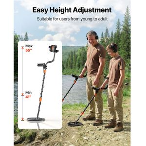 Rilevatore d'oro professionale ad alta precisione per adulti, metal detector in alluminio da 10 pollici, bobina di ricerca impermeabile IP68, display e cuffie - Product Image 5