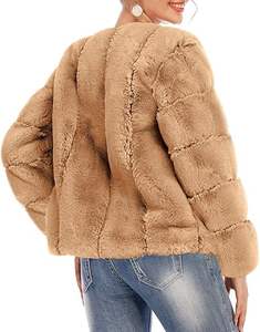 Veste bomber courte de luxe pour femme en fourrure de renard véritable naturelle Golden Island - Product Image 3