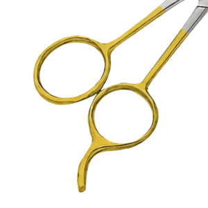 ชุดกรรไกรตัดผมแบบกระจกนิรภัย 4 ชิ้น ขนาด 4.5, 5.5, 6.5, 7.5 นิ้ว ด้ามจับสีทอง ชุดอุปกรณ์ตัดผมมืออาชีพสำหรับช่างตัดผม - Product Image 5