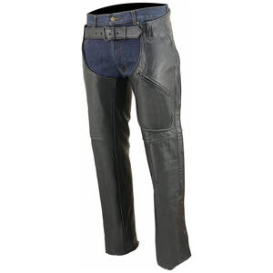 Pantalon de moto décontracté pour homme Samroz Sports en cuir de vachette noir de qualité supérieure, toutes saisons, manches longues, sans couture - Product Image 2