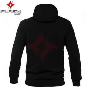 Sudadera con Capucha de Forro Polar para Motocicleta FLASH GEAR de Primera Calidad, Lisa, con Cremallera, Diseño Personalizado, Protección Blindada CE, Transpirable, Unisex - Product Image 6