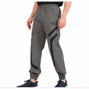 New Arrival Dark Grey Polyester <b>Slim</b> Tapered Fit Casual <b>Joggers</b> Track Pants Pockets Elastic Waist Breathable for Men Best Price - Product Image 2