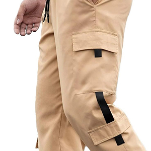 Men Custom Cargo Pants Wholesale Multi Pocket Utility Workwear <b>Trousers</b> <b>Elastic</b> <b>Waist</b> OEM ODM Clothing Manufacturer Supplier - Product Image 5