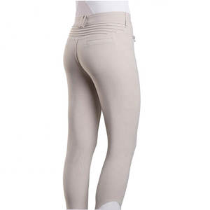 Pantalones y Culotes de Equitación Personalizados para Mujer con Cintura Elástica, Bolsillo con Cremallera, Spandex/Nylon Transpirable y Resistente al Viento para Montar a Caballo - Product Image 2