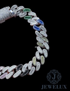 Pulsera de Tenis de Moissanita de Alta Calidad para Unisex con Piedras de Alto Brillo, Bañada en Plata, Precio Mayorista Competitivo para Exportación - Product Image 3