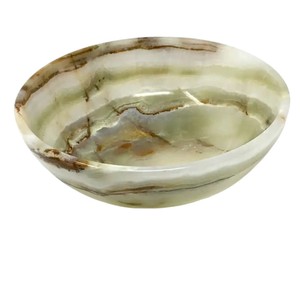 Bol sur piédestal en marbre noir moderne, bol à fruits en pierre naturelle sur pied, plat décoratif de luxe pour la maison, l'hôtel, la table basse - Product Image 4