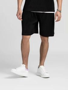 Pantalones Cortos Bermuda para Hombre, Cintura Elástica Media, 100% Algodón, Sólidos, Tejido Transpirable, Logotipo Frontal, Secado Rápido - Product Image 5