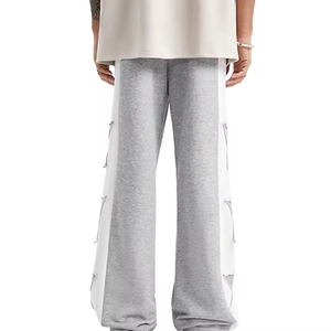 Men's Lightweight Casual Sweatpants Distressed Embroidery Breathable Quick Dry Comfortable Mid-Waist Straight Pattern Factory - Product Image 3