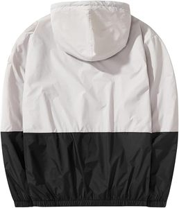 Black & White Two Colors Windbreaker <b>Jacket</b>-Windproof Waterproof Breathable Quick Dry Outerwear Raincoat Mens <b>Reversible</b> <b>Jackets</b> - Product Image 2