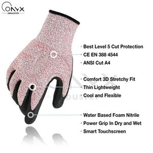 Gants anti-coupures très demandés, gants de sécurité durables à forte adhérence pour l'industrie et la maison - Product Image 2