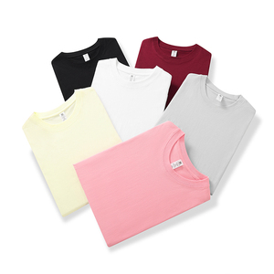Wholesale 100% Organic Cotton Custom Printed Letter Logo Casual T-<b>Shirt</b> for Men Plain White <b>Black</b> Blank - Product Image 3