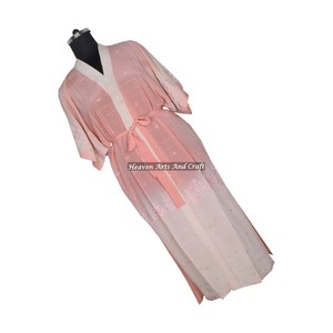 KL010 2026 Spring Women Vintage Sari Kimono Long Sleeve Stylish Multi Color ODM Nightgown Silk - Product Image 3