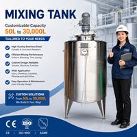 Cuve de mélange et de chauffage à double enveloppe en acier inoxydable Ace 300L 500L 1000L avec agitateur