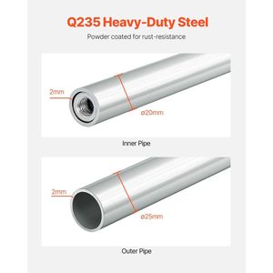 Portagomme da Parete Regolabile in Acciaio Q235 Resistente, per Pneumatici Standard da 31-56 Pollici (R14-R20) - Product Image 6