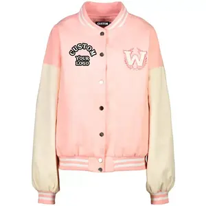 Chaqueta Deportiva Transpirable para Mujer, Chaqueta Varsity con Logotipo Personalizado Bordado, Ropa Casual Larga, Venta al Por Mayor OEM, Estilo Vintage de Invierno de Alta Calidad - Product Image 1