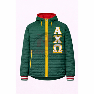 Chaqueta de Invierno Personalizada para Fraternidad Griega, 100% Algodón Ecológico, Logotipo Bordado al por Mayor OEM - Product Image 1